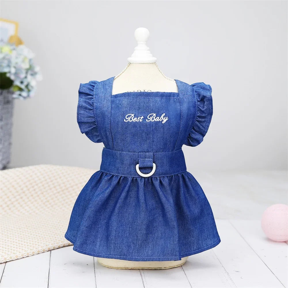 Denim Ruffle Dress