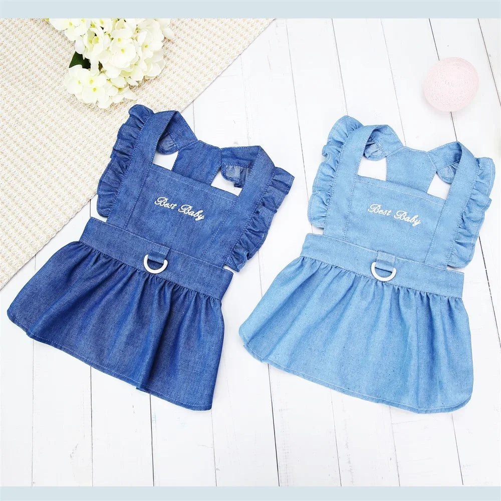 Denim Ruffle Dress