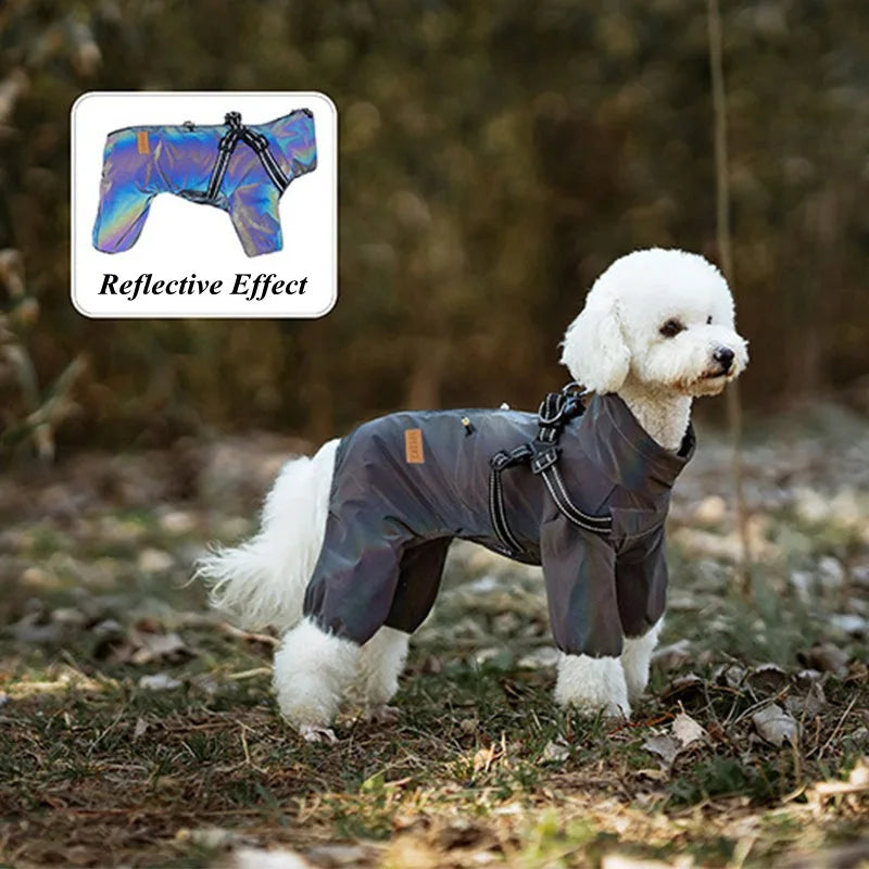 子犬用反射レインコート