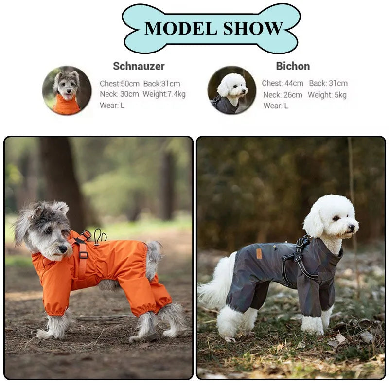 子犬用反射レインコート