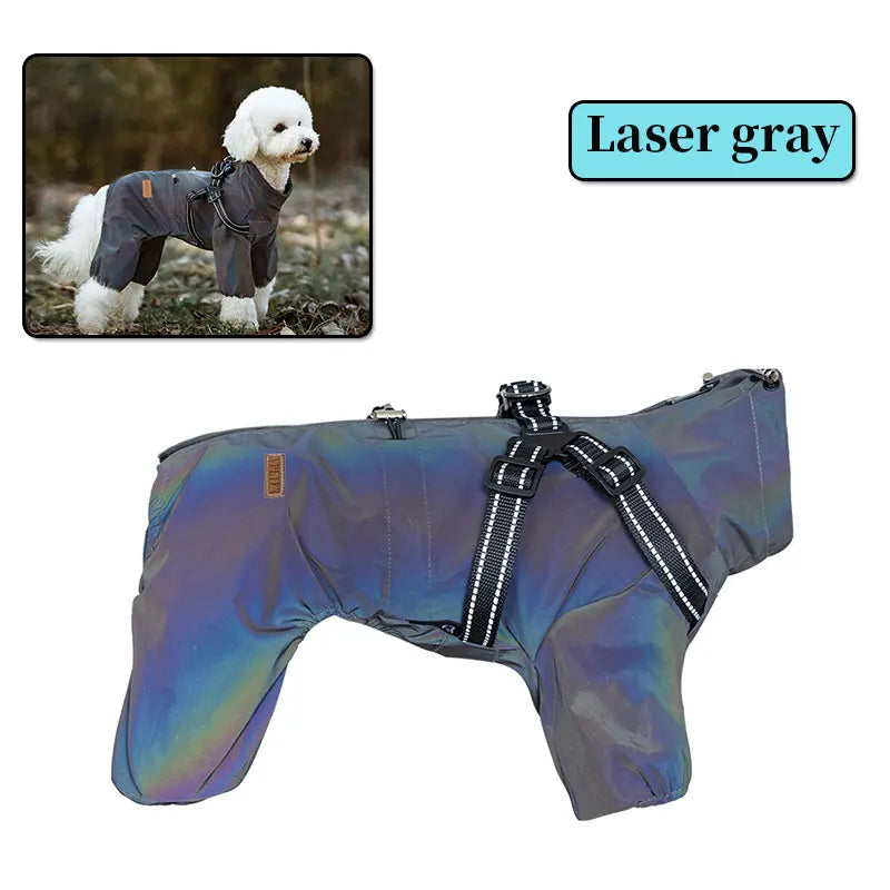 子犬用反射レインコート