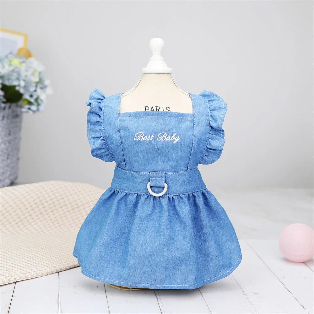 Denim Ruffle Dress